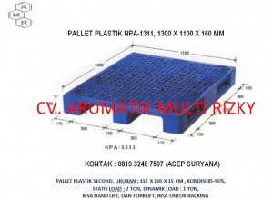 Pallet Plastik 110 x 130 x 15 cm Jaring Model M