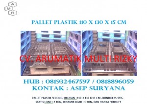 Pallet Plastik 110 x 130 x 15 cm Jaring Model PAP