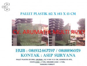Pallet Plastik 110 x 140 x 13 cm Double Hijau